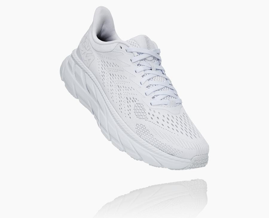 Hoka One One Koşu Ayakkabısı Kadın Beyaz - Clifton 7 - ZK3724506